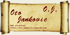 Oto Janković vizit kartica